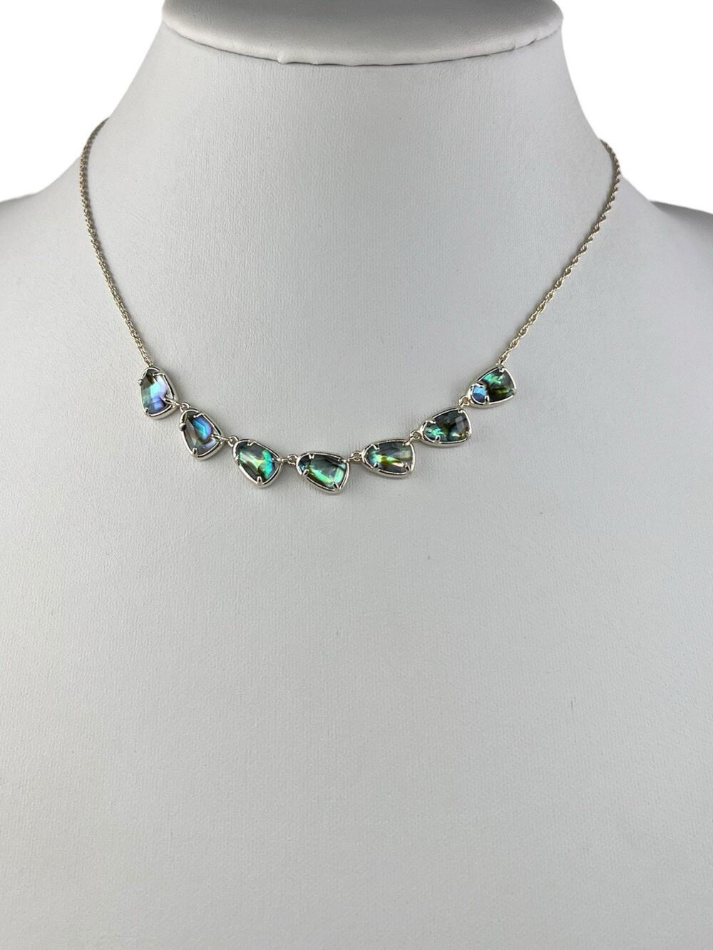 Kendra Scott Susanna Abalone Light Gold Tone Necklace 16-18"